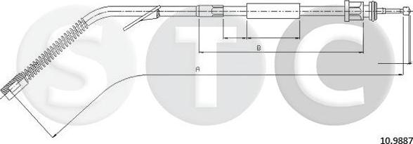 STC T481005 - Тросик, cтояночный тормоз unicars.by