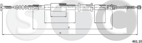 STC T481313 - Тросик, cтояночный тормоз unicars.by