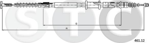 STC T481317 - Тросик, cтояночный тормоз unicars.by