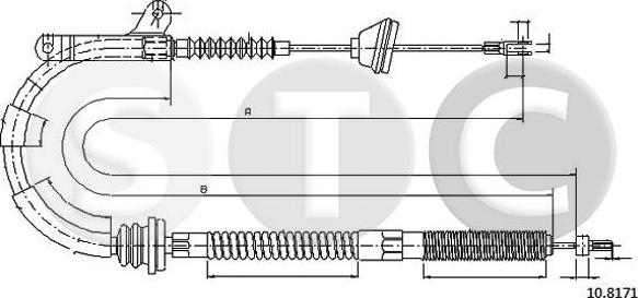 STC T483574 - Тросик, cтояночный тормоз unicars.by