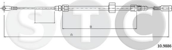 STC T483751 - Тросик, cтояночный тормоз unicars.by