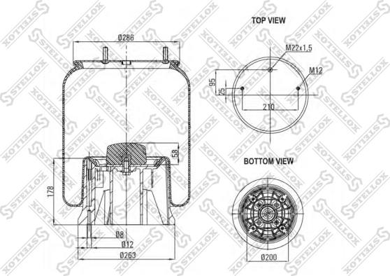 Stellox 90-92924-SX - Кожух пневматической рессоры unicars.by