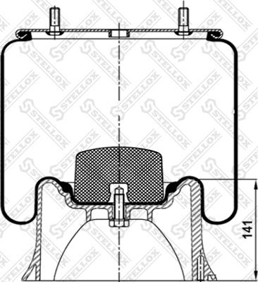 Stellox 90-40222-SX - Кожух пневматической рессоры unicars.by