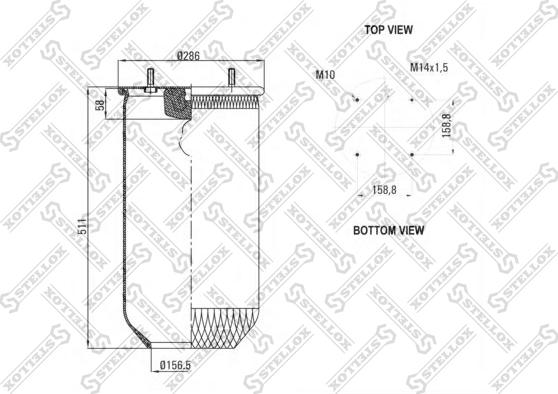 Stellox 90-48130-SX - Кожух пневматической рессоры unicars.by