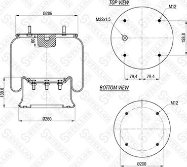 Stellox 90-08101-SX - Кожух пневматической рессоры unicars.by