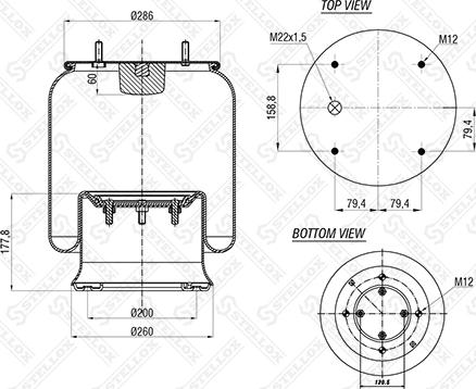 Stellox 90-08131-SX - Кожух пневматической рессоры unicars.by