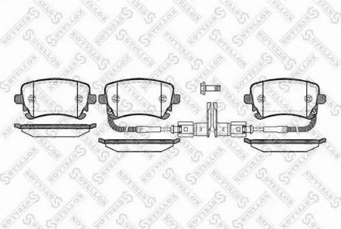 Stellox 908 002L-SX - Тормозные колодки, дисковые, комплект unicars.by