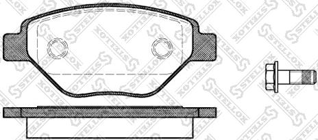 Stellox 988 000-SX - Тормозные колодки, дисковые, комплект unicars.by