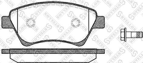 Stellox 987 000B-SX - Тормозные колодки, дисковые, комплект unicars.by