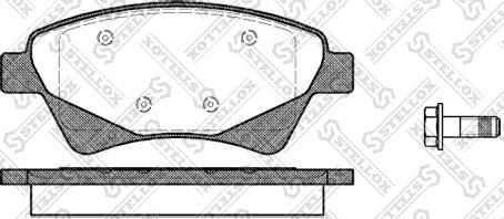 Stellox 987 020-SX - Тормозные колодки, дисковые, комплект unicars.by