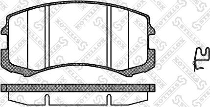 Stellox 976 001-SX - Тормозные колодки, дисковые, комплект unicars.by