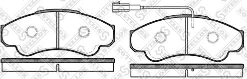 Stellox 970 001B-SX - Тормозные колодки, дисковые, комплект unicars.by