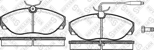 Stellox 497 002B-SX - Тормозные колодки, дисковые, комплект unicars.by