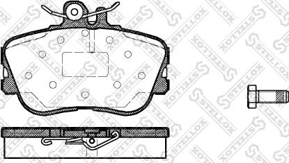 Stellox 456 000B-SX - Тормозные колодки, дисковые, комплект unicars.by