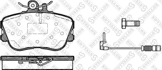 Stellox 456 002B-SX - Тормозные колодки, дисковые, комплект unicars.by