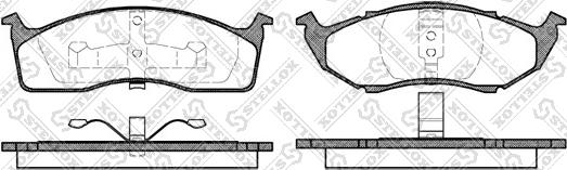 Stellox 458 020B-SX - Тормозные колодки, дисковые, комплект unicars.by