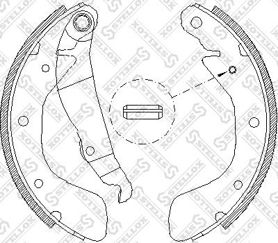 Stellox 409 100-SX - Комплект тормозных колодок, барабанные unicars.by