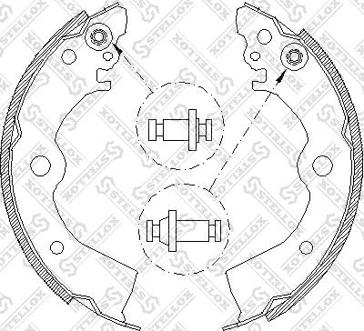 Stellox 404 100-SX - Комплект тормозных колодок, барабанные unicars.by