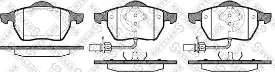 Stellox 401 022L-SX - Тормозные колодки, дисковые, комплект unicars.by