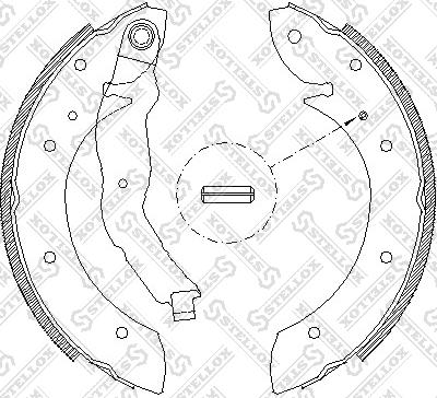 Stellox 407 100-SX - Комплект тормозных колодок, барабанные unicars.by