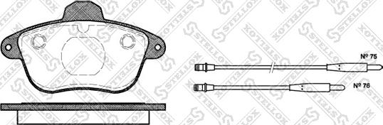 Stellox 412 004B-SX - Тормозные колодки, дисковые, комплект unicars.by