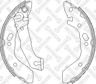 Stellox 412 100-SX - Комплект тормозных колодок, барабанные unicars.by