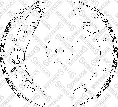 Stellox 430 100-SX - Комплект тормозных колодок, барабанные unicars.by