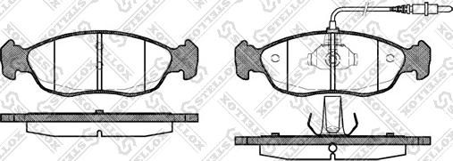 Stellox 472 002B-SX - Тормозные колодки, дисковые, комплект unicars.by