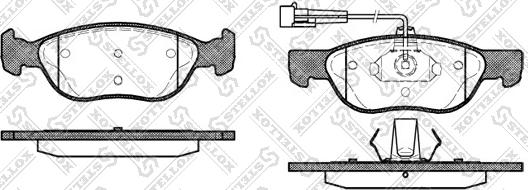 Stellox 598 012B-SX - Тормозные колодки, дисковые, комплект unicars.by