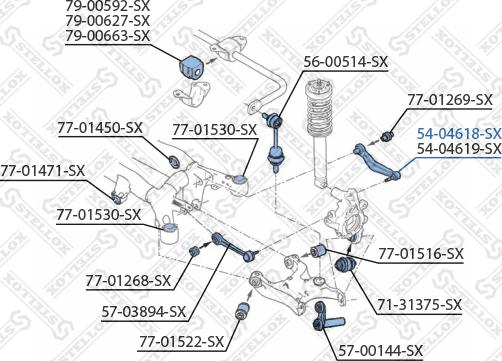 Stellox 54-04618-SX - Рычаг подвески колеса unicars.by