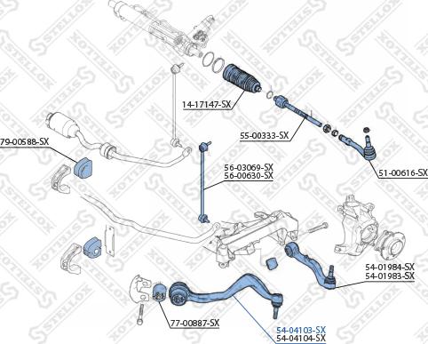 Stellox 54-04103-SX - Рычаг подвески колеса unicars.by