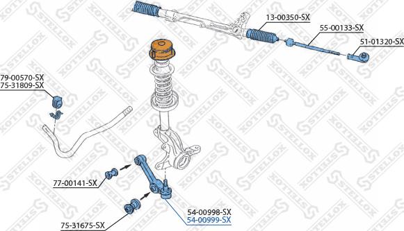 Stellox 54-00999-SX - Рычаг подвески колеса unicars.by