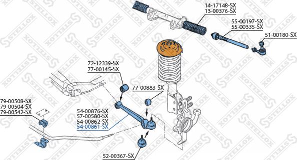 Stellox 54-00861-SX - Рычаг подвески колеса unicars.by