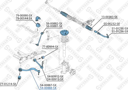 Stellox 54-00888-SX - Рычаг подвески колеса unicars.by