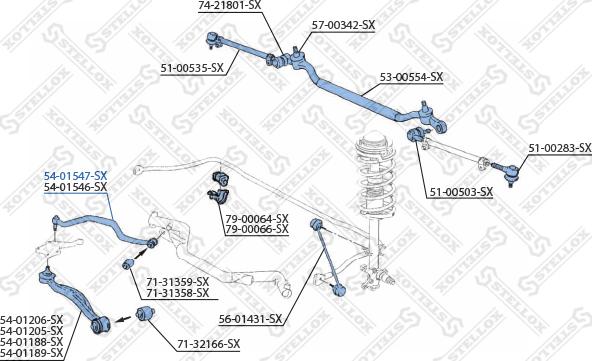 Stellox 54-01547-SX - Рычаг подвески колеса unicars.by