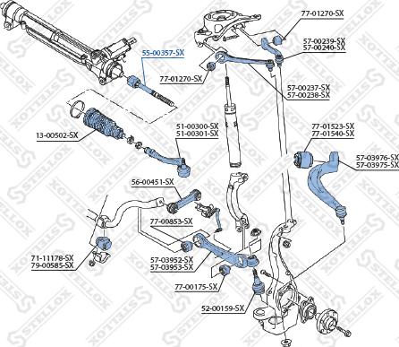 Stellox 55-00357-SX - Осевой шарнир, рулевая тяга unicars.by