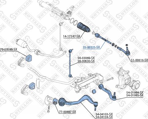 Stellox 55-00333-SX - Рулевая тяга unicars.by