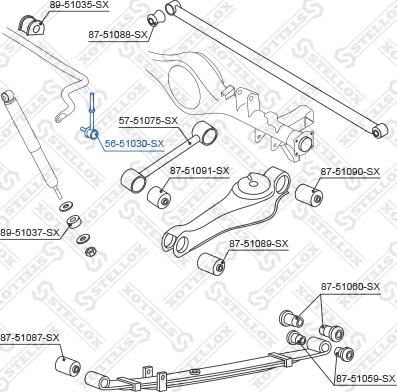 Stellox 56-51030-SX - Тяга / стойка, стабилизатор unicars.by