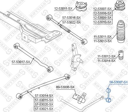 Stellox 56-53007-SX - Тяга / стойка, стабилизатор unicars.by