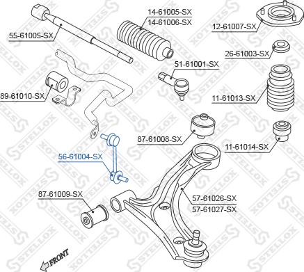 Stellox 56-61004-SX - Тяга / стойка, стабилизатор unicars.by