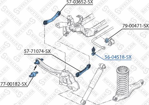 Stellox 56-04518-SX - Тяга / стойка, стабилизатор unicars.by