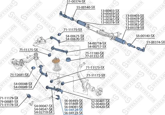 Stellox 56-04124-SX - Тяга / стойка, стабилизатор unicars.by