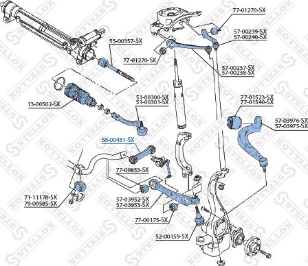 Stellox 56-00451-SX - Тяга / стойка, стабилизатор unicars.by