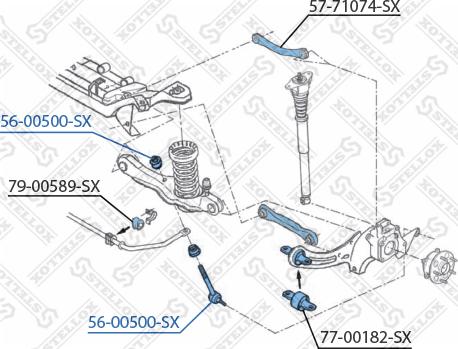 Stellox 56-00500-SX - Тяга / стойка, стабилизатор unicars.by