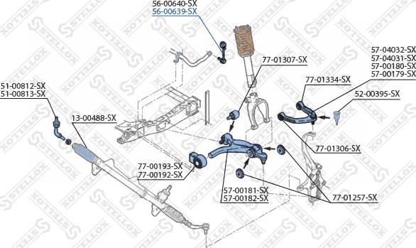 Stellox 56-00639-SX - Тяга / стойка, стабилизатор unicars.by