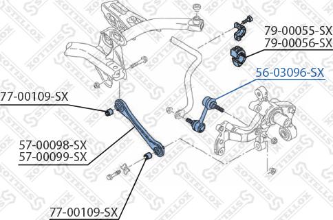 Stellox 56-03096-SX - Тяга / стойка, стабилизатор unicars.by