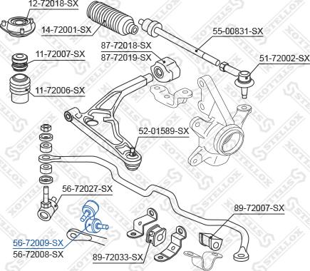 Stellox 56-72009-SX - Тяга / стойка, стабилизатор unicars.by