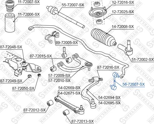 Stellox 56-72007-SX - Тяга / стойка, стабилизатор unicars.by