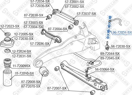 Stellox 56-72031-SX - Втулка стабилизатора unicars.by