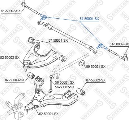 Stellox 51-50001-SX - Наконечник рулевой тяги, шарнир unicars.by